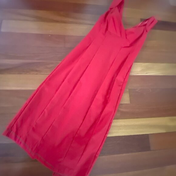 Red Bodycon Tank Dress size 3 V Neck - Picture 5 of 9